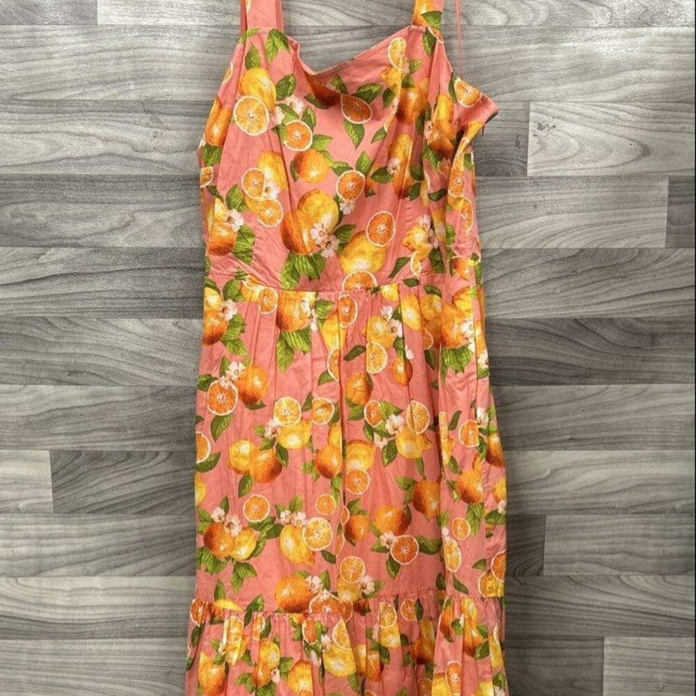 Lemons and Oranges Tiered Maxi Dress - Picture 4 of 9